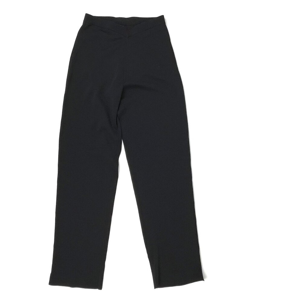 Grace Dane Lewis Knit Pants Elastic Waist Pull-On Straight Leg Black Sz. S